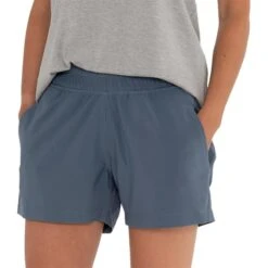 Free Fly Women's Pull-On Breeze Shorts - 3.5" Inseam -Patagonia Shop free fly womens pull on breeze short blue dusk