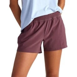 Free Fly Women's Pull-On Breeze Shorts - 3.5" Inseam -Patagonia Shop free fly womens pull on breeze short garnet