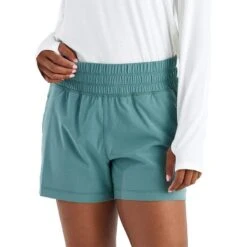 Free Fly Women's Pull-On Breeze Shorts - 3.5" Inseam -Patagonia Shop free fly womens pull on breeze short sabal green