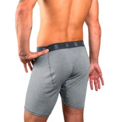 Free Fly Men's Bamboo Comfort Boxer Briefs -Patagonia Shop freefly mens bamboo comfort boxer briefs heather grey