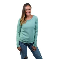 Hello Nite Women's Phoebe Raw Edge Crew