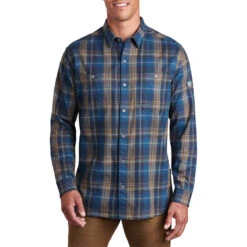 KÜHL Men's Fugitive Long-Sleeve Shirt -Patagonia Shop kuhl mens fugitive flannel blue copper grid