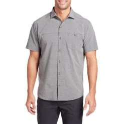 KÜHL Men's Optimizr Short-Sleeve Shirt -Patagonia Shop kuhl mens optimizr short sleeve shirt anchor gray