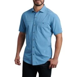 KÜHL Men's Optimizr Short-Sleeve Shirt -Patagonia Shop kuhl mens optimizr short sleeve shirt marin blue