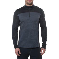 KÜHL Men's Ryzer ¼ Zip Pullover -Patagonia Shop kuhl mens ryzer quarter zip pullover black koal grid