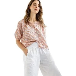 Lilla P Women's Elbow Sleeve Buttondown