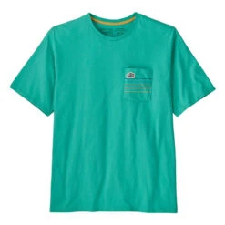 Patagonia Men's Line Logo Ridge Stripe Organic Pocket T-Shirt