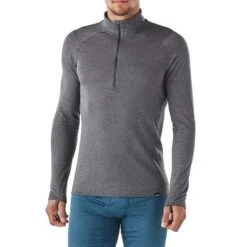 Patagonia Men's Capilene ThermalWeight Baselayer Zip-Neck Top -Patagonia Shop patagonia mens capilene thermalweight baselayer zip neck top model front