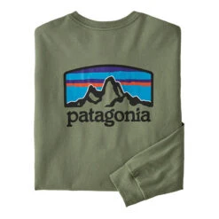 Patagonia Men's Long-Sleeve Fitz Roy Horizon Responsibili-Tee Shirt -Patagonia Shop patagonia mens fitz roy horizons responsibili t sedge green grid