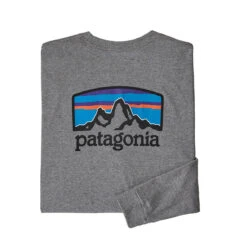 Patagonia Men's Long-Sleeve Fitz Roy Horizon Responsibili-Tee Shirt -Patagonia Shop patagonia mens fitz roy horizons resposibili tee gravel heather grid