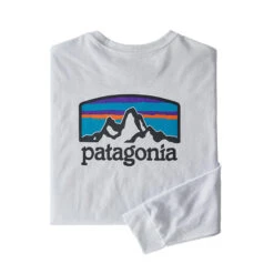Patagonia Men's Long-Sleeve Fitz Roy Horizon Responsibili-Tee Shirt -Patagonia Shop patagonia mens fitz roy horizons resposibili tee white