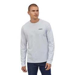 Patagonia Men's Long-Sleeve Fitz Roy Horizon Responsibili-Tee Shirt -Patagonia Shop patagonia mens fitz roy horizons resposibili tee white front