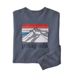 Patagonia Men's Line Logo Ridge Long-Sleeve Responsibili-Tee -Patagonia Shop patagonia mens line logo ridge responibili t plume grey grid