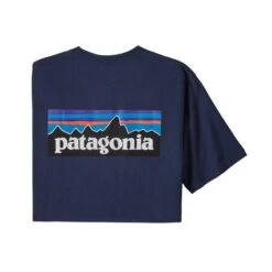 Patagonia Men's P-6 Logo Short-Sleeve Responsibili-Tee -Patagonia Shop patagonia mens logo responsibili tee classic navy