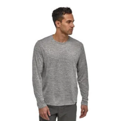 Patagonia Men's Long-Sleeved Capilene Cool Daily Shirt -Patagonia Shop patagonia mens long sleeve capilene cool daily shirt feather grey 2