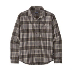 Patagonia Men's Cotton In Conversion Lightweight Fjord Flannel Shirt -Patagonia Shop patagonia mens long sleeve cotton in conversion lightweight fjord flannel shirt forge grey grid