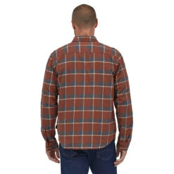 Patagonia Men's Cotton In Conversion Lightweight Fjord Flannel Shirt -Patagonia Shop patagonia mens long sleeve cotton in conversion lightweight fjord flannel shirt sisu brown 1