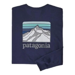 Patagonia Men's Line Logo Ridge Long-Sleeve Responsibili-Tee -Patagonia Shop patagonia mens long sleeve line logo ridge responsibili tee classic navy