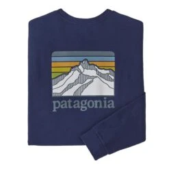 Patagonia Men's Line Logo Ridge Long-Sleeve Responsibili-Tee -Patagonia Shop patagonia mens long sleeve line logo ridge responsibili tee sound blue sndb