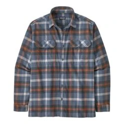 Patagonia Men's Long-Sleeve Organic Cotton Midweight Fjord Flannel Shirt -Patagonia Shop patagonia mens long sleeve organic cotton midweight fjord flannel shirt plume grey