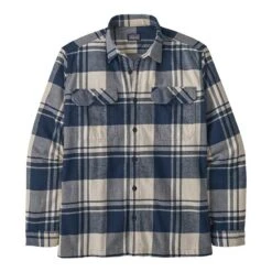 Patagonia Men's Long-Sleeve Organic Cotton Midweight Fjord Flannel Shirt -Patagonia Shop patagonia mens long sleeve organic cotton midweight fjord flannel shirt smoulder blue