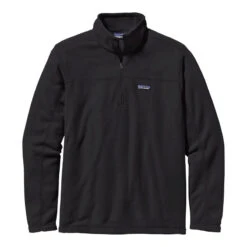 Patagonia Men's Micro D Fleece Pullover -Patagonia Shop patagonia mens micro d fleece pullover black front