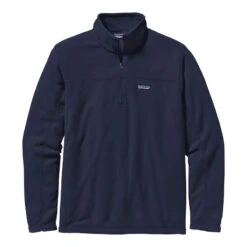 Patagonia Men's Micro D Fleece Pullover -Patagonia Shop patagonia mens micro d fleece pullover navy blue front