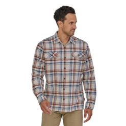 Patagonia Men's Long-Sleeve Organic Cotton Midweight Fjord Flannel Shirt -Patagonia Shop patagonia mens midweight fjord flannel long sleeve shirt nice grey 1