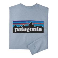 Patagonia Men's P-6 Logo Long-Sleeve Responsibili-Tee -Patagonia Shop patagonia mens p 6 logo long sleeve responsibili tee steam blue