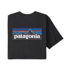 Patagonia Men's P-6 Logo Short-Sleeve Responsibili-Tee -Patagonia Shop patagonia mens p 6 logo responsibili tee black