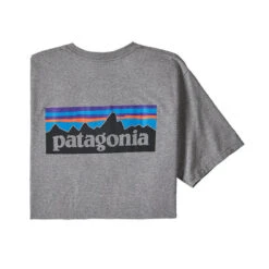 Patagonia Men's P-6 Logo Short-Sleeve Responsibili-Tee -Patagonia Shop patagonia mens p 6 logo responsibili tee gravel heather