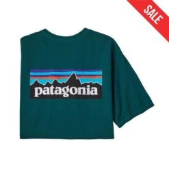 Patagonia Men's P-6 Logo Short-Sleeve Responsibili-Tee -Patagonia Shop patagonia mens p 6 logo short sleeve responsibili tee borealis green grid1