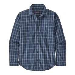 Patagonia Men's Pima Cotton Long-Sleeve Shirt -Patagonia Shop patagonia mens pima cotton long sleeve shirt bushel stone blue