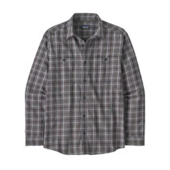 Patagonia Men's Pima Cotton Long-Sleeve Shirt -Patagonia Shop patagonia mens pima cotton long sleeve shirt ffog grey grid