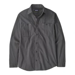 Patagonia Men's Pima Cotton Long-Sleeve Shirt -Patagonia Shop patagonia mens pima cotton long sleeve shirt forge grey