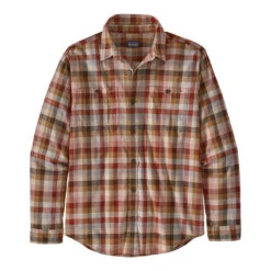 Patagonia Men's Pima Cotton Long-Sleeve Shirt -Patagonia Shop patagonia mens pima cotton long sleeve shirt grazing tuber tan