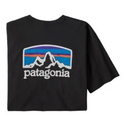 Patagonia Men's Fitz Roy Horizons Short-Sleeve Responsibili-Tee -Patagonia Shop patagonia mens roy horizons responsibili tee black
