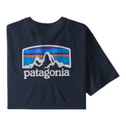 Patagonia Men's Fitz Roy Horizons Short-Sleeve Responsibili-Tee -Patagonia Shop patagonia mens roy horizons responsibili tee nena navy