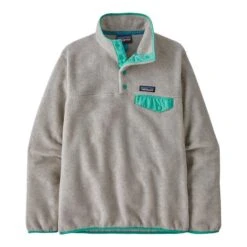 Patagonia Women's Synchilla Lightweight Snap-T Fleece Pullover -Patagonia Shop patagonia womens synchilla lightweight snap t fleece pullover oatmeal fresh teal