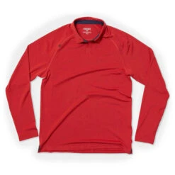 Rhone Men's Delta Pique Long-Sleeve Polo -Patagonia Shop rhone mens delta pique long sleeve tee vintage crimson grid