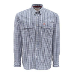 Simms Men's Transit Long-Sleeve Shirt -Patagonia Shop simms mens transit long sleeve shirt indigo plaid