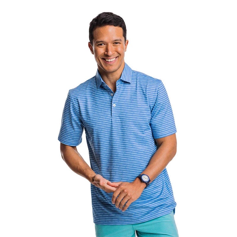 Southern Tide Men's Short Sleeve Driver Wymberly Stripe Performance Polo 2 Southern Tide Men's Short Sleeve Driver Wymberly Stripe Performance Polo - Image 2