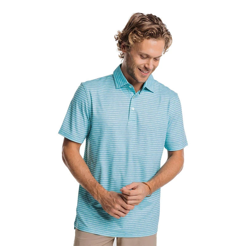 Southern Tide Men's Short Sleeve Driver Wymberly Stripe Performance Polo 1 Southern Tide Men's Short Sleeve Driver Wymberly Stripe Performance Polo