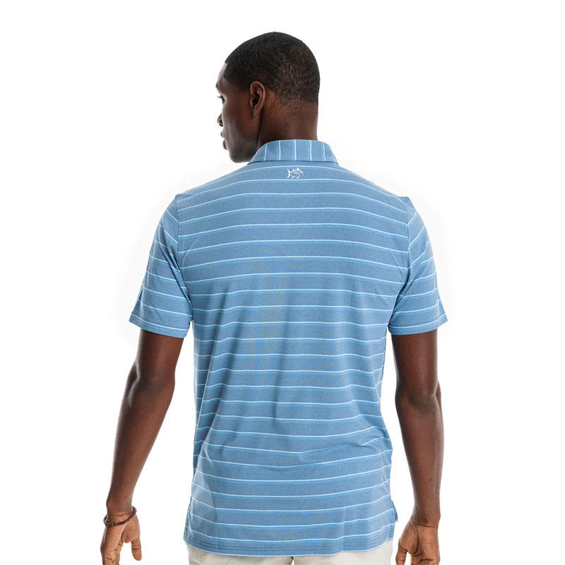 Southern Tide Men's Short-Sleeve Galleon Stripe Heather Performance Polo 4 Southern Tide Men's Short-Sleeve Galleon Stripe Heather Performance Polo - Image 4