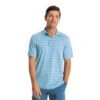 Southern Tide Men's Short-Sleeve Galleon Stripe Heather Performance Polo