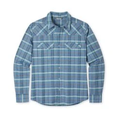 Stio Men's Junction Midweight Flannel Shirt -Patagonia Shop stio mens junction midweight flannel shirt blue heron