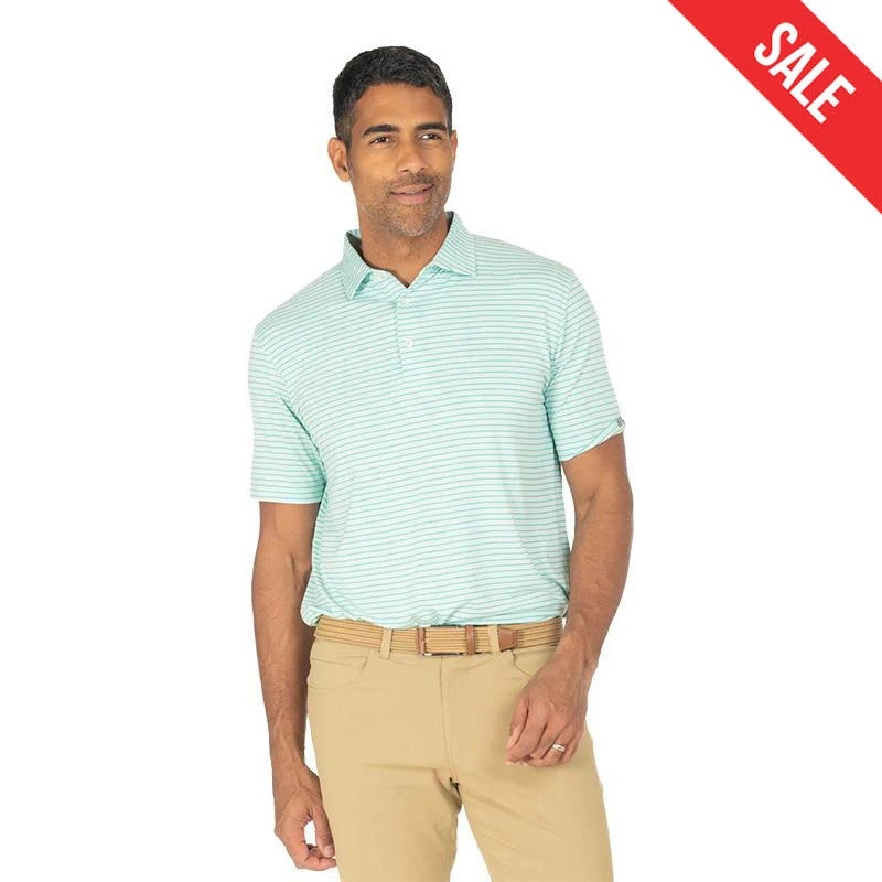 Tasc Performance Men's Cloud Brookline Stripe Short-Sleeve Polo 2 Tasc Performance Men's Cloud Brookline Stripe Short-Sleeve Polo - Image 2
