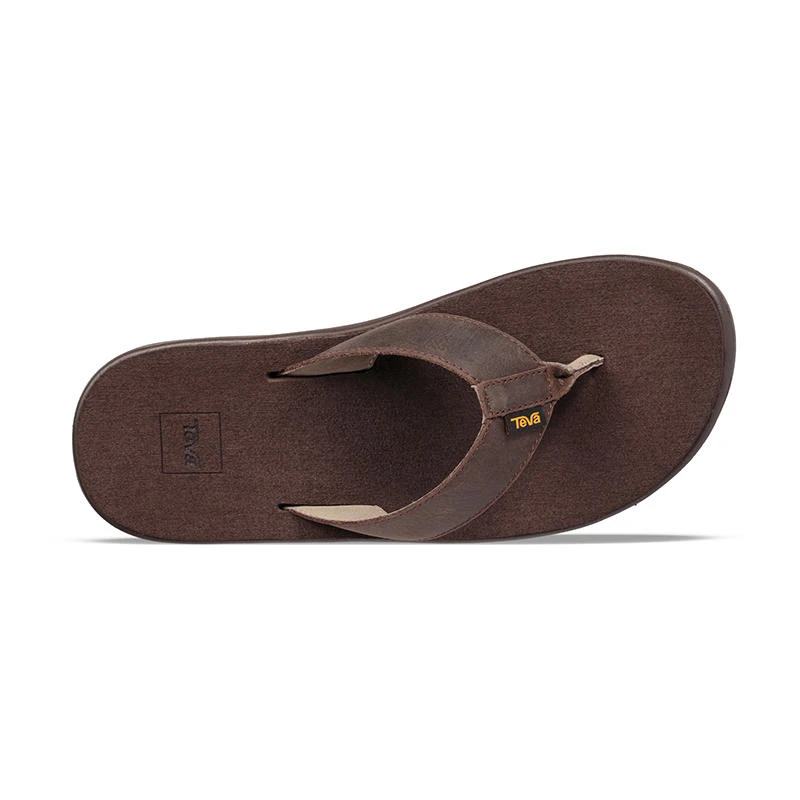 Teva Voya Leather Flip Flop Men's Sandals 4 Teva Voya Leather Flip Flop Men's Sandals - Image 4