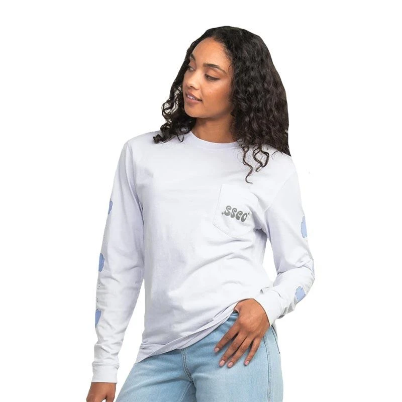 The Southern Shirt Company Women's Positive Thoughts Puff Print Tee Long-Sleeve 4 The Southern Shirt Company Women's Positive Thoughts Puff Print Tee Long-Sleeve - Image 4