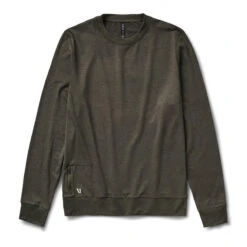Vuori Men's Ponto Performance Crew Pullover -Patagonia Shop vuori mens ponto performance crew oregano heather grid
